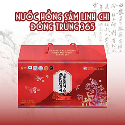 Nước hồng sâm linh chi đông trùng hạ thảo 20 gói 365 Sang - đẹp - Chất