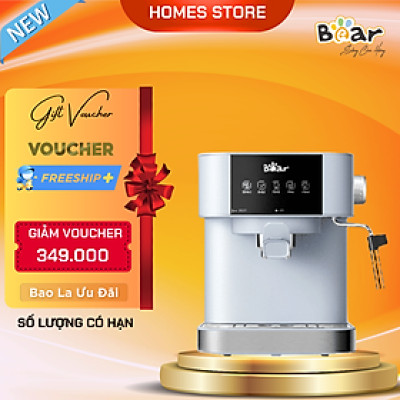 Máy Pha Cà Phê Tự Động Espresso BEAR CF-B15V1 Với Công Thức Pha Nespresso, Americano, Cappuccino Tạo Bọt Sữa Dễ Dàng Áp Suất 15 Bar Công Suất 950 W - Hàng Chính Hãng
