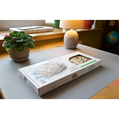 Mô Hình Gỗ Cơ Khí -  Ugears Antique box - Hộp nữ trang, Chính hãng Ugears, nhập khẩu nguyên bộ EU, mô hình lắp ráp 3D, Đồ chơi trí tuệ DYI