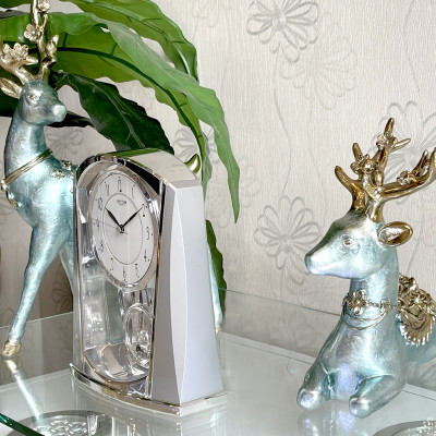 Đồng hồ để bàn Nhật Bản Rhythm 4RP772WR19 Kt 17.8 x 21.3 x 7.6cm, 750g Vỏ nhựa, Dùng Pin