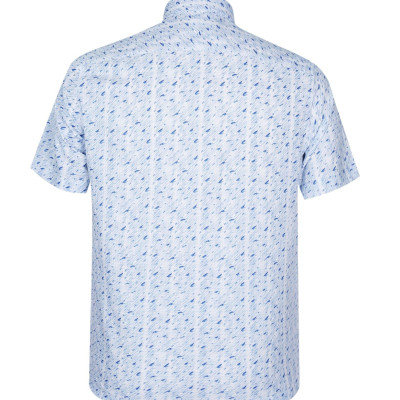 Áo sơ mi nam KHATOCO ngắn tay họa tiết A1MN538T2-CNIN344-2504-N