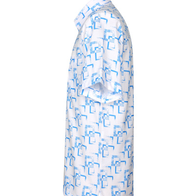 Áo sơ mi nam tay ngắn form suông vạt ngang Khatoco A1MN538T2-CNIN337-2504-N-CÔNG NGHỆ NANO MỚI