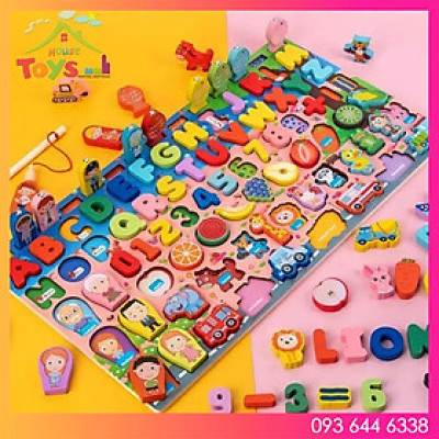 Đồ chơi câu cá gỗ 6in1 và 7in1 đa chức năng cho bé yêu phát triển trí tuệ