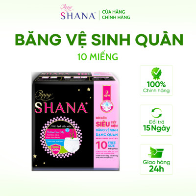 Băng Vệ Sinh Quần Peppy Shana Ngày Đêm Siêu Thấm, Freesize, Chống Tràn Tối Đa, Siêu Tiết Kiệm