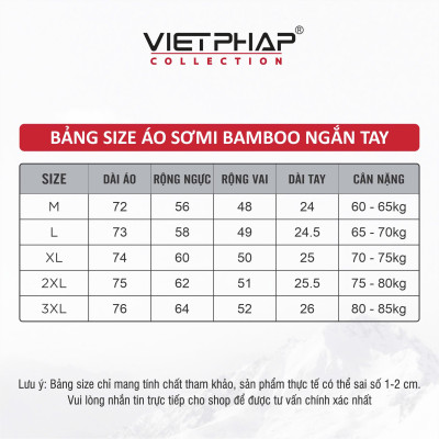 Áo Sơ Mi Nam Ngắn Tay VIỆT PHÁP Form Luxury Chất liệu  Bambo In Sọc  lịch lãm, sang trọng   32768