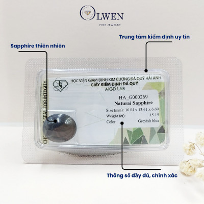 Viên đá Sapphire thiên nhiên HA-G000269