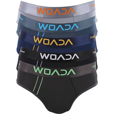 Bộ 5 Quần Lót Nam Woada Brief Thun Bột 4 Chiều LK131 - Màu Ngẫu Nhiên