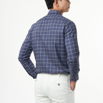 Áo Sơ Mi Caro Melange Nam Cotton Chống Nhăn Tự Nhiên N&M Thương Hiệu NINOMAXX 2110030