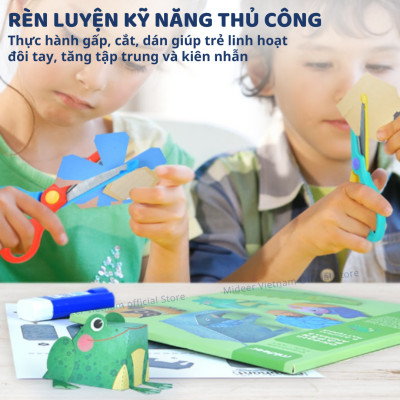 Giấy gấp Origami Thủ Công Các Con Vật Mideer ORIGAMI PAPER ANIMALS, Đồ Chơi Thủ Công Cho bé