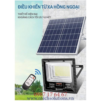 Đèn Pha Năng Lượng Mặt Trời JD-8200L Công Suất 200W - Mẫu Mới 2020, Khung Nhôm, Chip Led "SMD" 