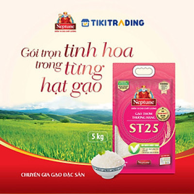Gạo Thơm Đặc Sản ST25 Neptune túi 5kg