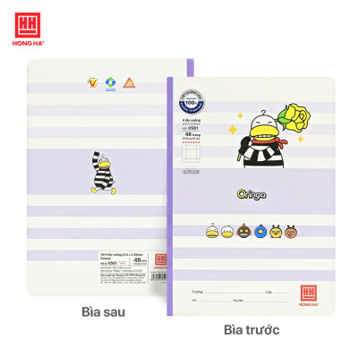 Lốc vở 4 Ô ly 48 trang Hồng Hà School Oringa Galaxy - 0561