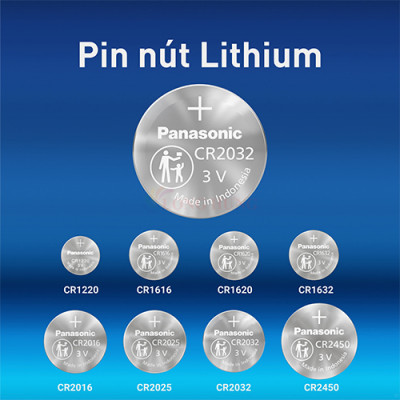 Hộp Pin nút Panasonic 3V CR-2032VN/5B (50 viên) - Hàng chính hãng