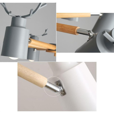 Đèn chùm NOTERSE sừng hươu 3 tay kiểu dáng độc đáo, hiện đại - kèm bóng LED chuyên dụng.