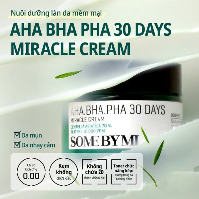 Kem dưỡng Some By Mi AHA- BHA-PHA 30 Days Miracle Cream