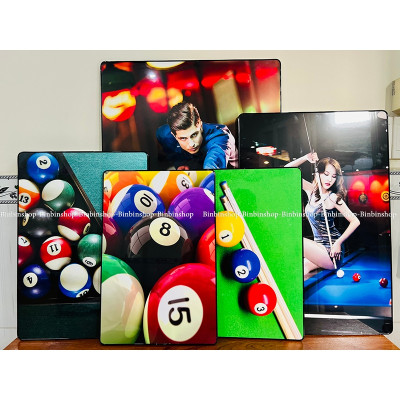 (ẢNH THẬT) Tranh treo tường trang trí decor quán bida  tặng kèm đinh treo