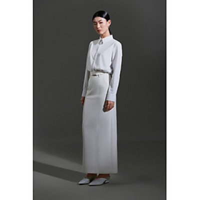 Áo sơ mi cổ đức bản to Vincent thiết kế cao cấp WHITE CHIC