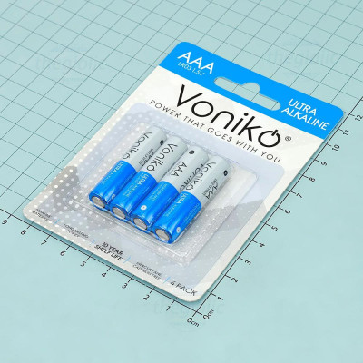 Vỉ 4 Pin Kiềm AAA - Voniko