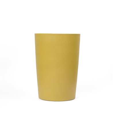 Thùng rác nhựa chống cháy tròn 8L - màu vàng và xám