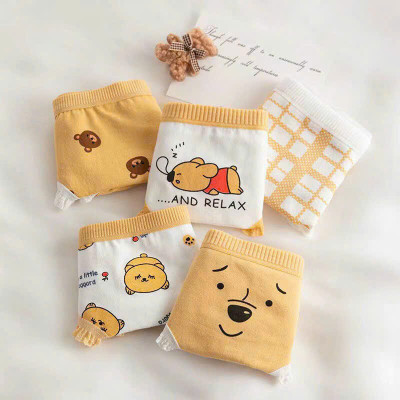 SET 5 QUẦN LÓT GẤU VÀNG DỄ THƯƠNG TỪ 40-60KG DÀNH CHO NỮ