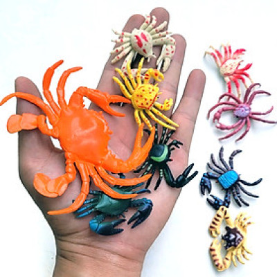 Đồ Chơi Mô Hình 9 Con Cua Bằng Nhựa Dẻo Natural Crab Vui Nhộn Cho Trẻ Em mô hình sinh vật biển