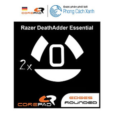 Feet chuột PTFE Corepad Skatez Razer DeathAdder Essentail - 2 Bộ - Hàng Chính Hãng
