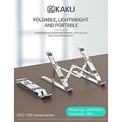 Giá đỡ đa năng KAKU dành cho Laptop, Macbook , iPad dễ dàng gấp gọn hợp kim nhôm cao cấp - Hàng chính hãng
