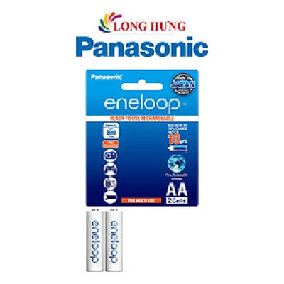 Vỉ Pin sạc Panasonic Eneloop AA 2000mAh BK-3MCCE/2BT (2 viên/10 viên) - Hàng chính hãng