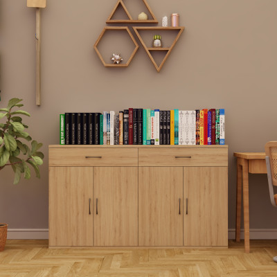 [Happy Home Furniture] SCANDINA, Tủ đựng đồ 4 cánh mở - 2 ngăn kéo ,130cm x 37cm x 75cm ( DxRxC), TCM_087