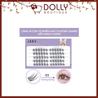 Lông Mi Giả Cụm Tự Nhiên Jary Cluster Lashes Hộp Nhựa 5 hàng C1