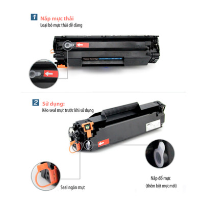 Hộp mực 83A/337A cho máy in Canon MF211, HP Pro M125 Có lỗ đổ mực, mực thải