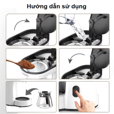 Máy pha cà phê, pha trà tự động Drip thương hiệu Mỹ cao cấp HiBREW H12 - Công suất 700W - Hàng nhập khẩu