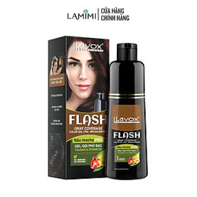 Gel Gội Phủ Bạc Vitamin B5 Flash 200ml (P05 - NÂU MOCHA)