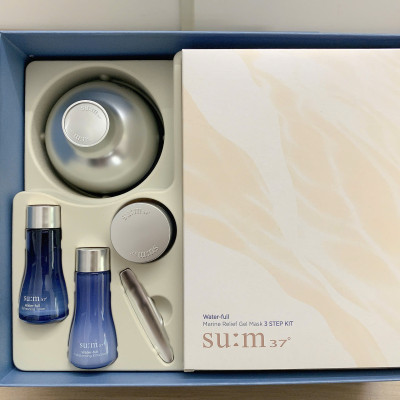 Bộ Kem dưỡng ẩm cấp nước su:m37 Water-full Marine Relief Gel Cream 120ml set