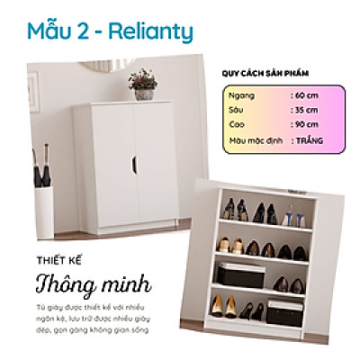 Tủ đựng giày phong cách hiện đại thương hiệu SMLIFE (nhiều mẫu, có thể đổi size và màu sắc)