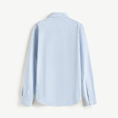 Áo sơ mi tay dài nam oxford kẻ sọc nhỏ. Form Fitted - RT 10S25SHL022 | ROUTINE CÀ MAU