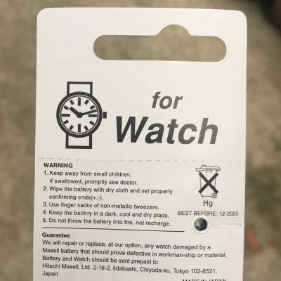 Pin Đồng hồ đeo tay Maxell SR721W 1.55V 362