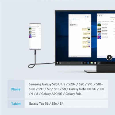 Cáp chuyển đổi cổng USB type-C sang HDMI Anker Nylon 4K A8730 dài 1.8m - Hàng chính hãng