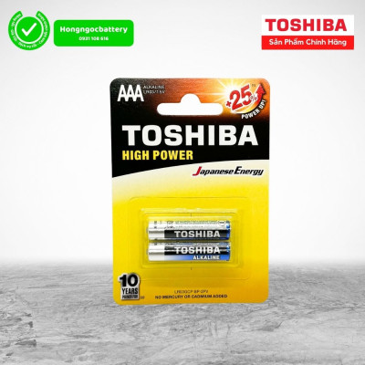 Vỉ 2 Viên Pin AA , AAA TOSHIBA Alkaline 1,5 Siêu Bền Bỉ - Hàng chính hãng