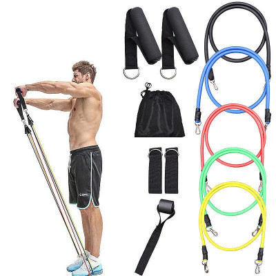 Dây Đàn Hồi Tập Gym+ Tặng Kèm 1 Bộ Dây Tập Thể Lực 5 Màu - Bộ 11 Dây Kéo Tập Thể Dục, Dây Cao Su Tập Gym, Dây Đàn Hồi Tập Thể Hình, Dây Đàn Hồi Tập Gym, Bộ Dây Tập Thể Lực 11 Món