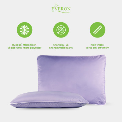 Gối cao cấp 50x70 Everon 5s (Cả vỏ và ruột)