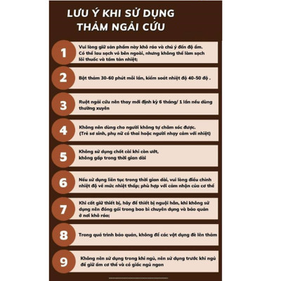 Thảm đệm ngải cứu dưỡng sinh, làm ấm, thư giãn cơ thể - Hàng nhập khẩu