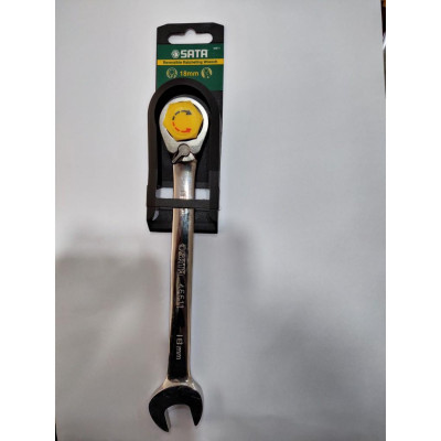 Cờ lê vòng miệng tự động đảo chiều vòng 18mm Sata 46611