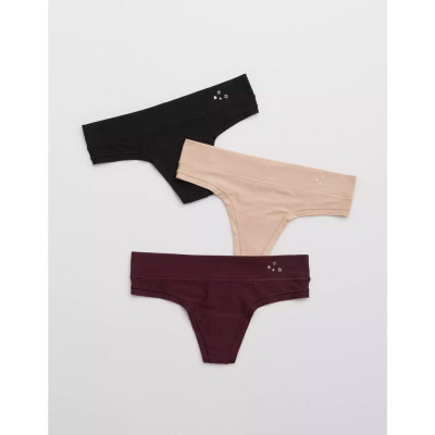 Combo 5 Quần Lót Nữ Lọt Khe Cotton Lụa Trơn Aerie 6113 – Thoáng Mát, Mềm Mịn, Co Giãn 4 Chiều