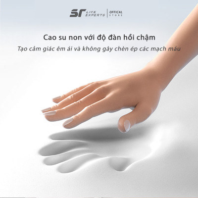 Combo Gối Đầu Và Kê Lưng Tích Hợp Massage Chườm Nóng, Cao Su Non Thư Giãn, Giảm Đau Mõi Cổ Vai Gáy & Thắt Lưng- Sairui