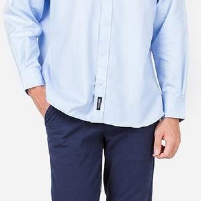 Áo Sơ Mi Nam Tay Dài Aligro Màu Xanh ALG0009