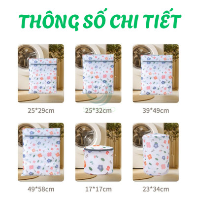TÚI LƯỚI GIẶT ĐỒ ĐA NĂNG MẪU HOA – 2 LỚP LƯỚI TỔ ONG CAO CẤP TÚI GIẶT ĐỒ MẪU HOA ĐÁNG YÊU – LƯỚI DÀY 2 LỚP