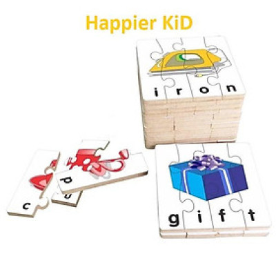 Đồ chơi gỗ Winwintoys - Bộ ghép hình học chữ Tiếng Anh 2 64442