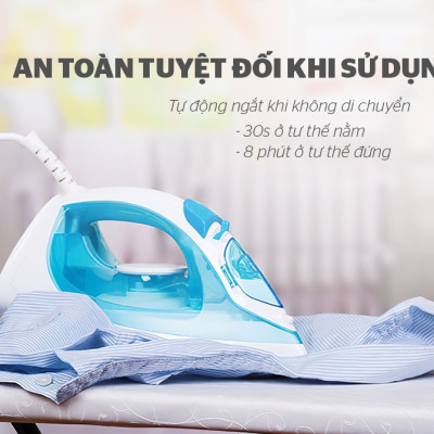 Bàn Là Hơi SUNHOUSE SHD2065 - Công Suất 1600W - Thân Nhựa ABS Chịu Nhiệt Tốt - Mặt Bàn Là Chống Dính - Phun Hơi Liên Tục - Tiện Lợi Với 5 Chế Độ Là - Hàng Chính Hãng