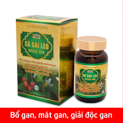 Cà Gai Leo Gold Tex giúp giải độc tăng cường chức năng gan Chai 50 viên